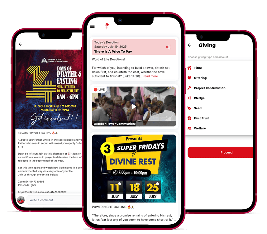 ChurchCast Mobile App Screenshots